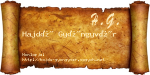 Hajdú Gyöngyvér névjegykártya