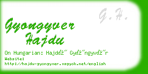 gyongyver hajdu business card